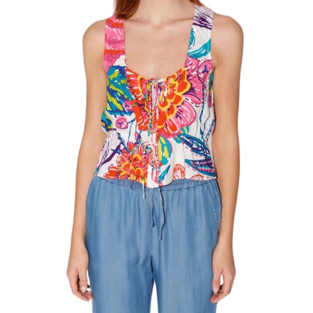 Walter Baker floral tank top • size large